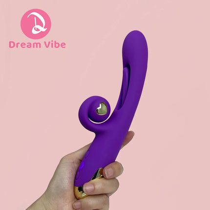 3 in 1  Snail Vibrator Flapping Tapping Tongue Flexiable Snail Penetration G Spot & Clitorial Sex Toy for Women Pleasure 18+ Toy