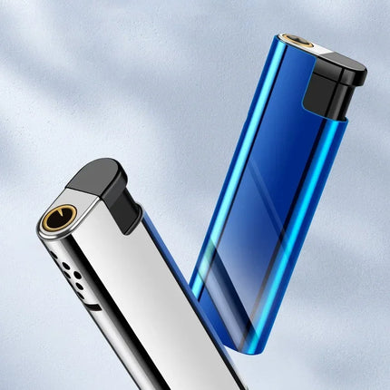 Outdoor Windproof Direct Spray Blue Flame Turbine Lighter Portable Butane Cigarette Lighter Ignition Smoking Accessories Tools