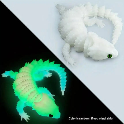 3D Printed Lizard Statue, Flexible 3D Printed Animal, Colorful Figurines Statue, Gifts, 36.5Cm/14.37In, 23.5Cm/9.25In