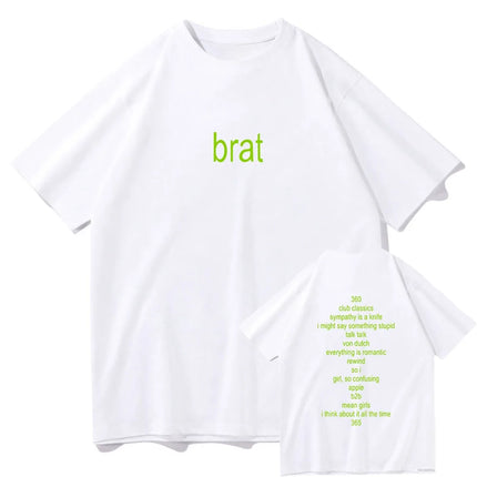 Charli XCX with Special Guest Shygirl T-Shirts Brat Album Men Women Clothing Aesthetic Unisex Streetwear Summer Cotton Tee Tops
