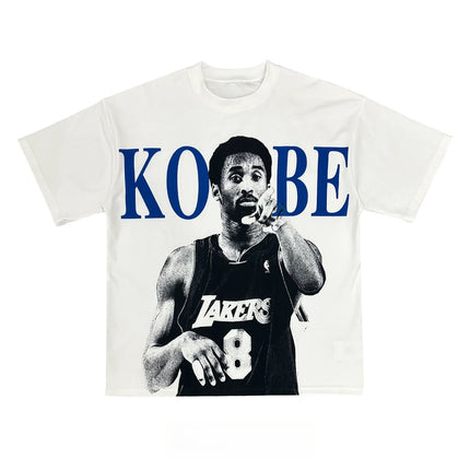 New Basketball Star KOBE Printed Graphic T-shirt Men's and Women's Short Sleeve T-shirt High Quality Men's Clothing Street Wear