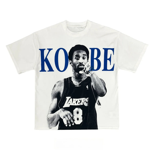 New Basketball Star KOBE Printed Graphic T-shirt Men's and Women's Short Sleeve T-shirt High Quality Men's Clothing Street Wear