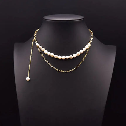 Natural FreshWater Pearl Pendant Necklace Woman 2025 Trend 18K Gold Plated  High Quality Designer Jewelry Gifts For Girlfriend