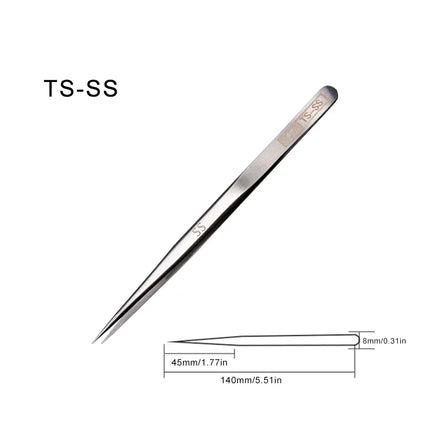 Japan RHINO Tweezers (TS-00/2A/3C/7A/SA/SS) - Precision, for Watch/Phone/Electronics/Jewelry Repair, Hand Tool