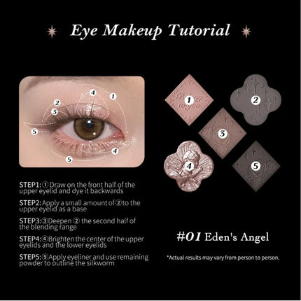 Flower Knows Little Angel Collection Nine-Color Eyeshadow 10.5g Delicate Matte Chameleon Eye Makeup Cosmetics