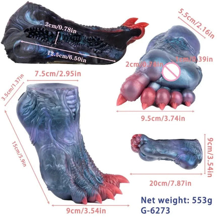 Length 5.9inch Fantasy Monster Foot Design Male Masturbator Massager Stroker Penis Exerciser Pocket pussy Adult Sex Toy for Man