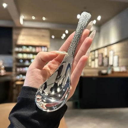 2-Pack Large Stainless Steel Spoons – Mirror Polished Dessert & Fruit Spoons for Home and Restaurant