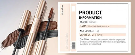CARSLAN Multi Effect 3D Mascara Curling Volume Lashes Thick Lengthening Eyelashes Extension Waterproof Long-wearing Makeup