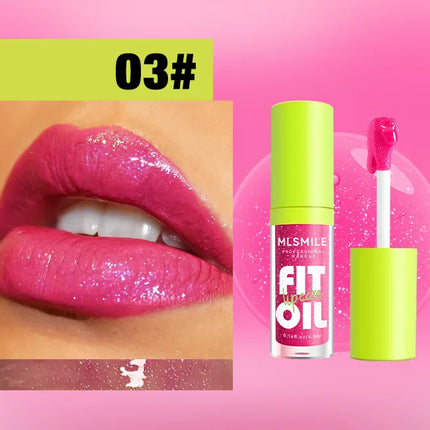 Hydrating Lip Glaze Plump Lips Oil Pearlescent Mirror Lip Gloss Clear Lipstick Lip Tint for Lips Care Moisturizing Lipgloss