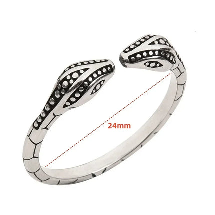 Male Semen Lock Ring Stainless Steel Snake Head Penis Ring Scrotum Restraint Erection Delayed Ejaculation Penis Lock Sex Toy
