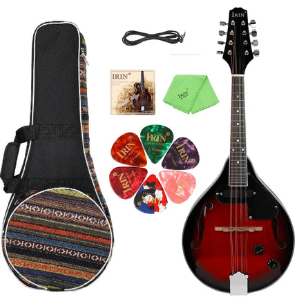 IRIN Mandolin 8-String Guitar A Style Electric Mandolin Stringed instruments with Bag String Pick Accessories