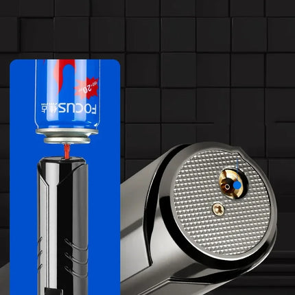1800°High Temperature Spray Gun Butane Gas Lighter Metal Outdoor Windproof Blue Powerful Flame Torch Jet Lighter Welding Tool