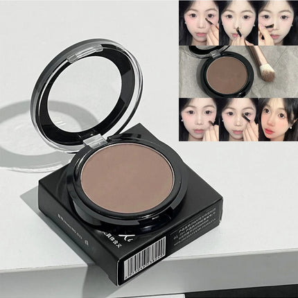 3D Nose Shadow Matte Cement Gray White Face Contouring Press Powder Natural Brightening Highlighter Face Bronzer Contour Makeup