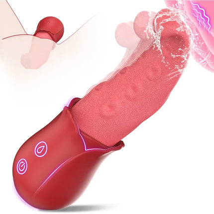 Sexy Adult Female Nipple Vagina Tongue Licking Vibrator Masturbation Tools Women Men Penetration Vagina Anal Soft Vibrator 18+