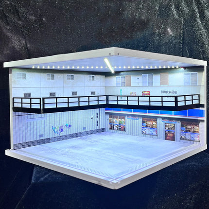 1/18 1/24 1/32 1/64 Scale LED Lighted Parking Lot Display Multi-Scale Car Garage Diorama for Hot Wheels & Matchbox Collection