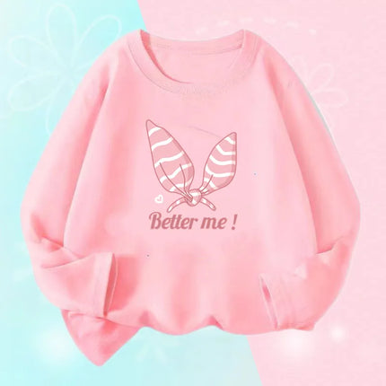 Soft Cotton Children's Cartoon T-Shirts Cute Pretty Bowknot Print Baby Long Sleeve T-Shirt For Boys Girls Tee