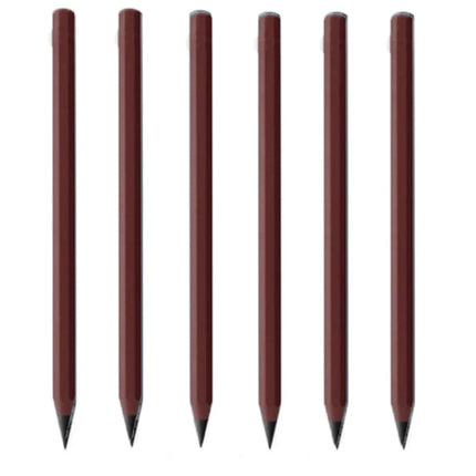 6/1 PCS 6 Colors Metal Eternal Pencils No Ink Infinity Pencil For Kids Art Sketch Color Drawing Pen Office School Supplies