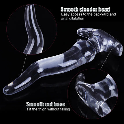 Large Finger Anal Plug Sex Toy Long Transparent Anal Plug Big Dildos Women's Vaginal Hip Expansion Trainer Lesbian Masturbator