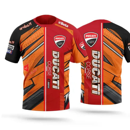 Styling Ducati Racing Race Men's T-shirt Printed Outdoor Sports Quick Drying Motorcycle Short Sleeved Casual Plus Size T-shirt