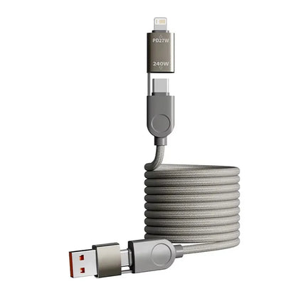 4 In 1 PD 240W USB Type C Data Cable Fast Charging For iPhone Samsung Xiaomi Redmi Huawei Laptop Tablet Wire Cable Fast Charger