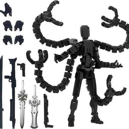 Assembly Completed T13 Action Figure 3D Printed Multi-Jointed Movable Titan 13 Lucky Dummy Nova Robot Action Figure Desktop