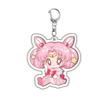 Sailor Moon Acrylic Keychain Usagi Tsukino Chibiusa Anime Cute Charm Pendant Cosplay Gift Collection Kawaii Accessory for Girls