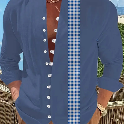 New men's fashionable casual shirts, autumn and spring men's retro cotton and linen shirt tops are dispatched quickly
