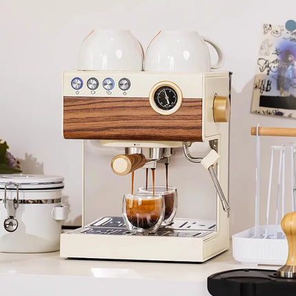 Coffee Maker Stainless Steel Italian Household Small Semi-Automatic Coffee Machine Steam Milk Bubble Concentration Office Steam