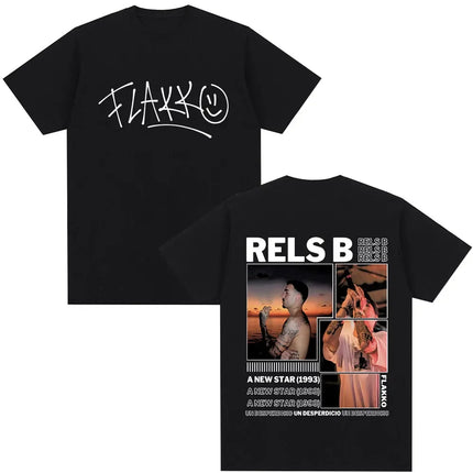 Rapper Rels B A New Star Album Merch T-shirt Men Women Clothing Fashion Hip Hop Tshirts High Quality T Shirts Streetwear