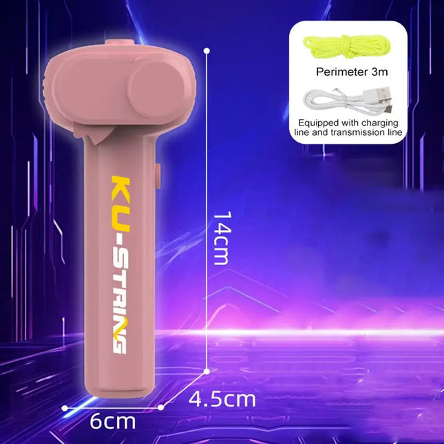 String Rope Glow in The Dark String Rope Launcher Luminous Portable Handheld String Stress Relief Toy For Kids Party Gift