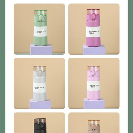 150/250ml Stainless Steel Thermal Water Bottle With Straw Mini Thermos Cup for Tea Coffee Mug Travel Vacuum Flasks Insulated Cup
