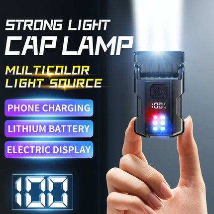 Multifunctional Mini Charging Flashlight Led Bright EDC Torch Magnetic Cap Clip Lamp Flash Light Outdoor Camping Fishing Tools