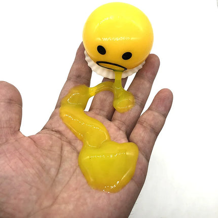 Puking Egg Stress Balls - Funny Vomiting Slime Squeeze Toys for Kids & Adults - Novelty Prank Gifts for Easter