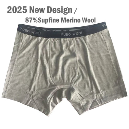 100% Merino Wool Boxer Briefs Men Merino Wool Underwear Base Layer Merino Boxer Brief Underpants Soft Moisture Breathable Comfy
