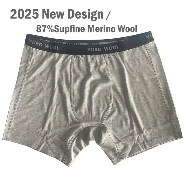100% Merino Wool Boxer Briefs Men Merino Wool Underwear Base Layer Merino Boxer Brief Underpants Soft Moisture Breathable Comfy