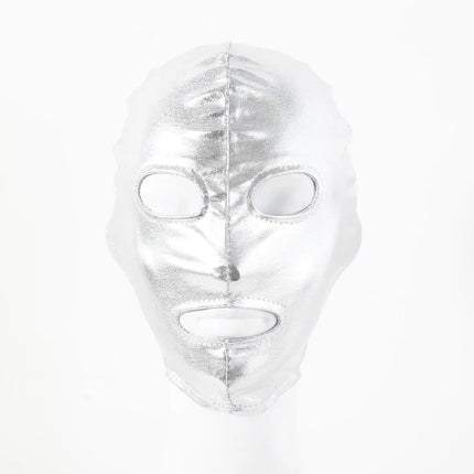 Sex Headgear Hood Fetish Mask Open Mouth With Eyes Halloween Cosplay Costumes For Men Women Faux Leather Exotic Accessaries ﻿