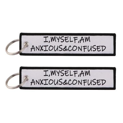 I LOVE HOT MOMS Quotation Embroidered Keys Tag Keychains for Women Keyring Car Keys Novel Fashion Jewelry Accessories Gifts