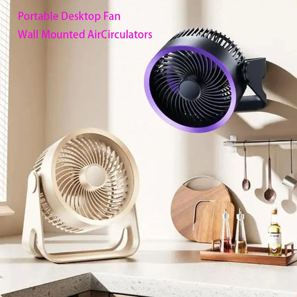 4000mah Electric Fan Rechargeable table Circulator Wireless Portable Quiet Ventilator Desktop Wall Ceiling Fan Air Cooler