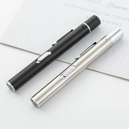 Rechargeable Medical Handy Pen Light Mini Nursing Flashlight 2 in 1 Pocket LED Torch Penlight Light Outdoor Fishing Tool