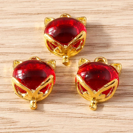 Tusember 10pcs Traditional Chinese Good Fortune Lucky Jade Charms Pendants for Jewelry Making Earrings Necklace Bracelet DIY
