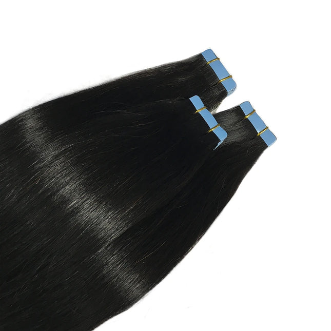 Tape In 100% Real Remy Human Hair Brazilian Human Hair Straight Extensions Skin Weft Adhesive Glue On Salon Quality for Women