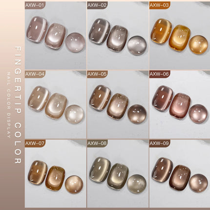 AS 15ml Luxury Coffee Cat Nail Gel Polish Tpo Free Soak Off UV LED Dark Brown Cat Eye Manicure Gel Polish Nail Art Varnish Gel