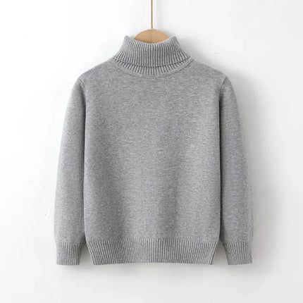 2-8T Toddler Kid Baby Boy Girl Sweater Winter Clothes Knit Pullover Top High Collar Warm Thick Infant Knitwear Casaul Outfit