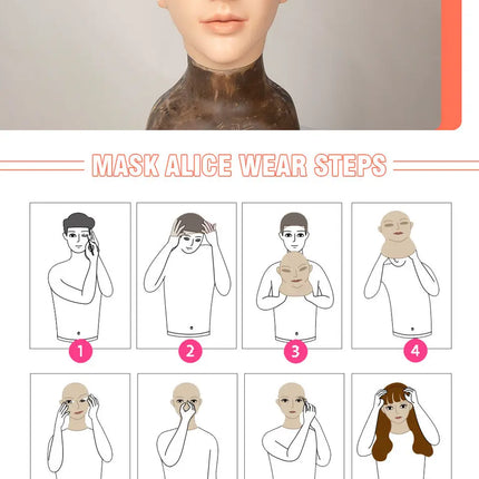 High-Quality Silicone Face Masks Crossdresser Fake Faces Drag Queen Stage Performance Cosplay Crossdressing Sissy Transgender