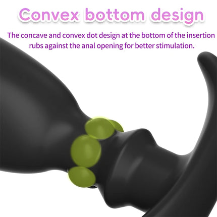 Silicone Metal Rolling Bead Anal Plug Wearable Butt Plug Stimulation Anus Masturbator G-Spot Massage Bdsm Sex Toys for Man Women