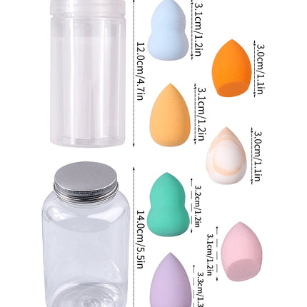 10/25/50/100-Pack Random Color & Shape Makeup Sponges, Latex-Free Blending Tools for Liquid/Cream/Powder