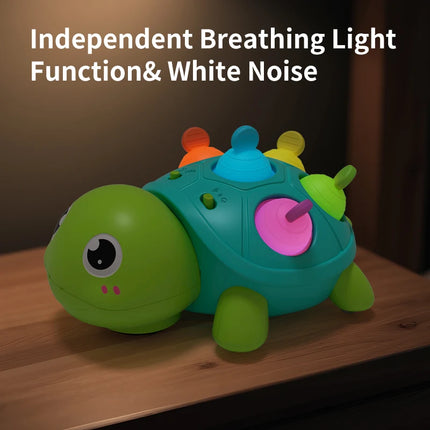 Baby Crawling Turtle Toy 0+, Infant Tummy Time Sensory Teething Musical Toys, Toddler Walking Learning Motor Skill, Christmas