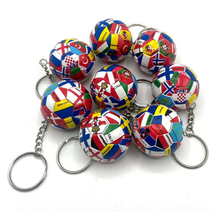 2026 New World Flag Football Keychain Country Soccer Club Fans Keyring Car Key Chains Souvenir Bag Pendant Accessories Gifts