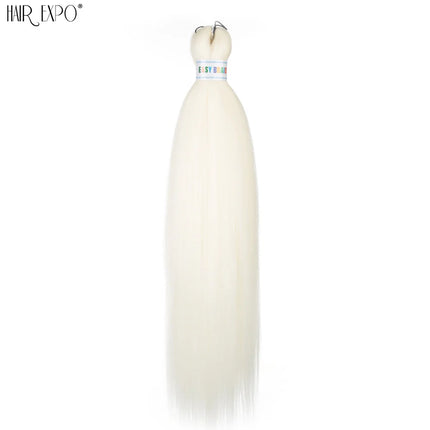 26Inch Easy Braids Hair Synthetic Colourful Pre Stretched Braiding Hair Extensions Jumbo Braids Ombre Yaki Long Straight Hair