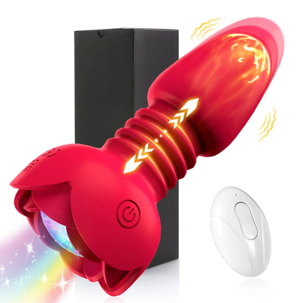 Wireless Remote Prostate Massager Female Vagina Masturbator Telescopic Anal Butt Plug Vibrator Adult Sex Toys for Women Men